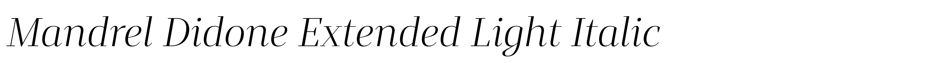 Mandrel Didone Extended Light Italic